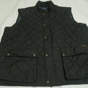 Polo Ralph Lauren Polo Club Quilted Vest Equestrian Riding Plaid Lining Sz 3XLT